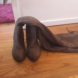 brown knee high boots